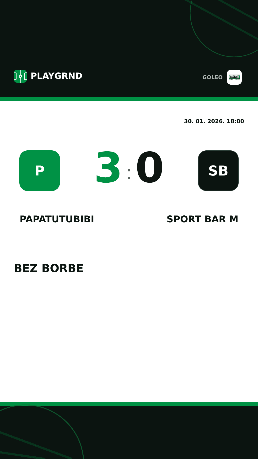 Instagram slika: Papatutubibi 3:0 Sport bar M