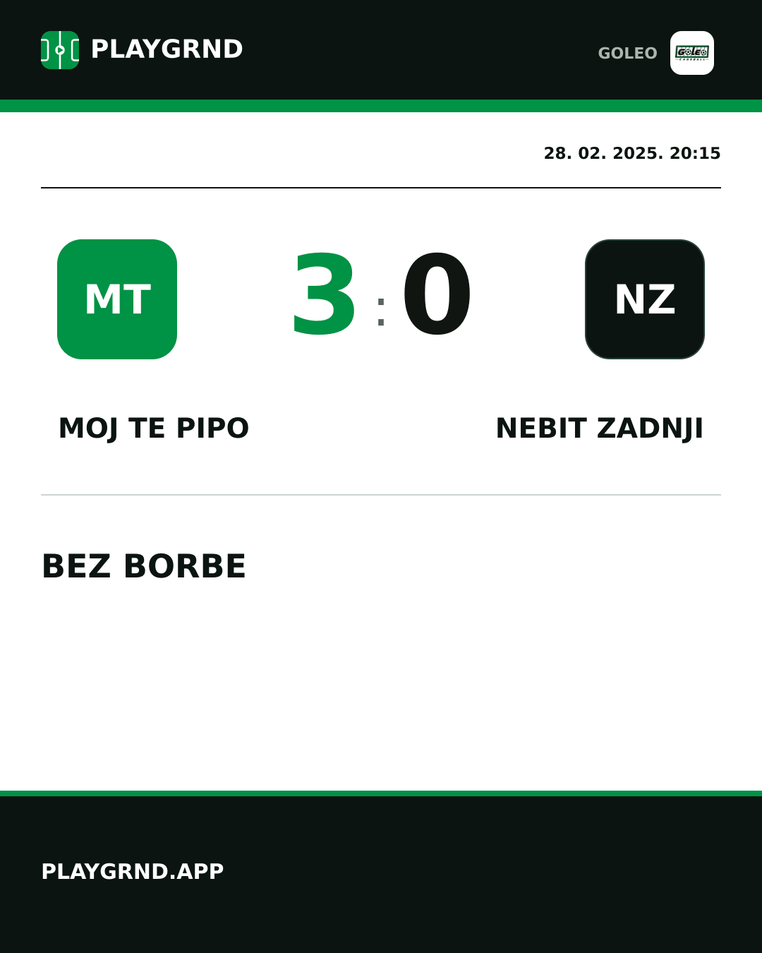 Instagram slika: Moj te pipo 3:0 Nebit zadnji