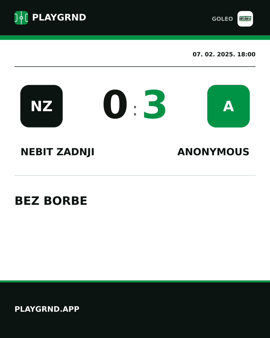 Instagram slika: Nebit zadnji 0:3 Anonymous