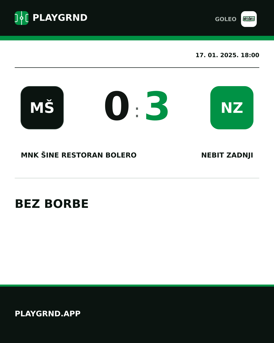 Instagram slika: MNK Šine restoran Bolero 0:3 Nebit zadnji