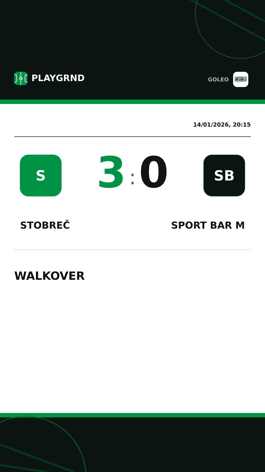 Instagram artwork: Stobreč 3:0 Sport bar M