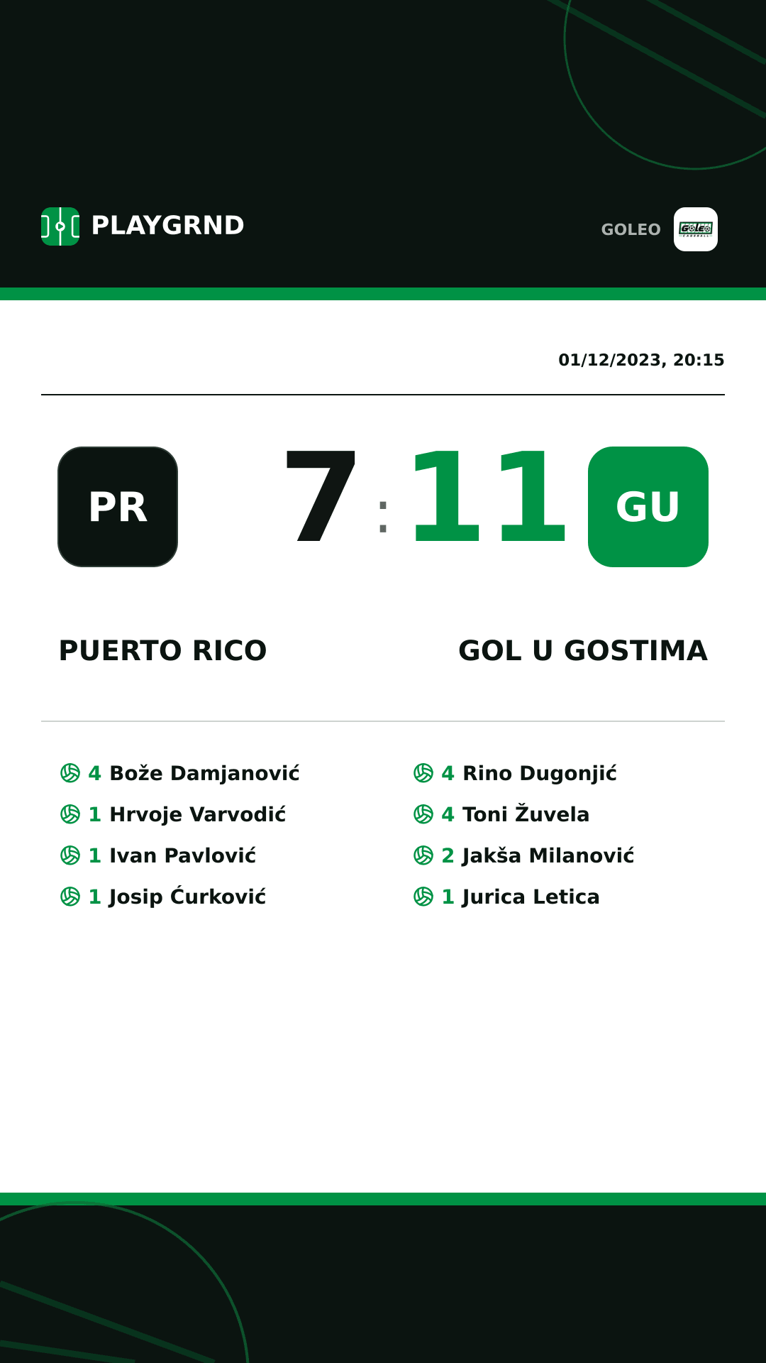 Instagram artwork: Puerto rico 7:11 Gol u gostima