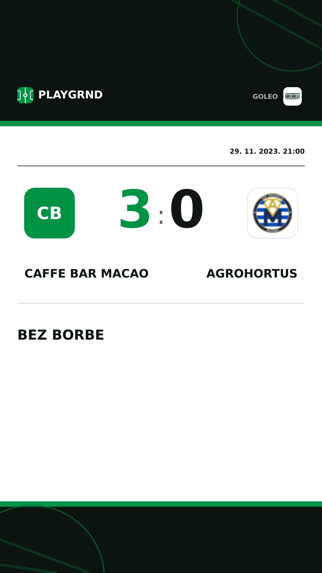 Instagram slika: Caffe bar Macao 3:0 Agrohortus