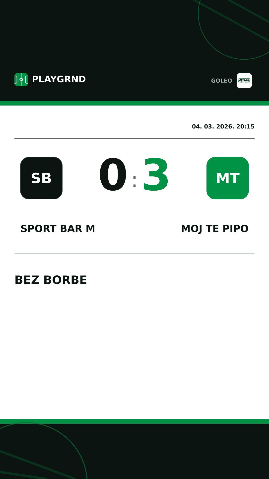 Instagram slika: Sport bar M 0:3 Moj te pipo