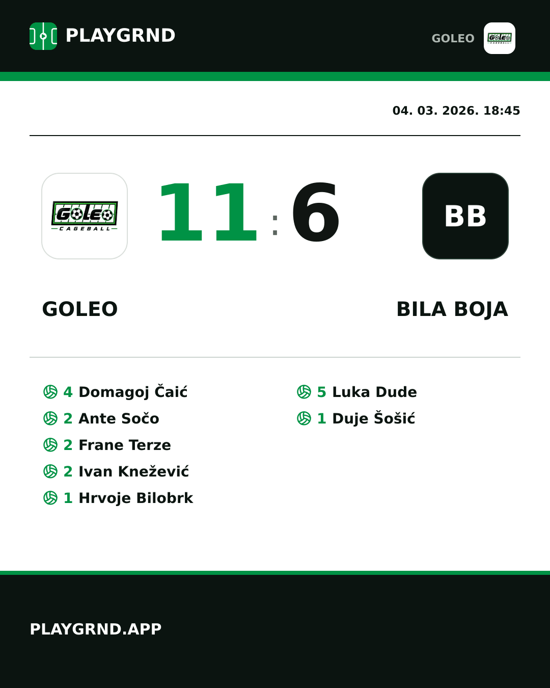 Instagram slika: Goleo 11:6 Bila boja