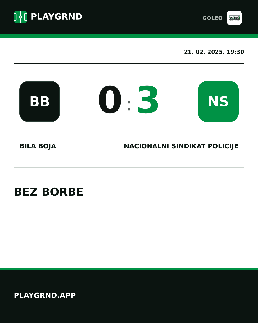 Instagram slika: Bila boja 0:3 Nacionalni sindikat policije