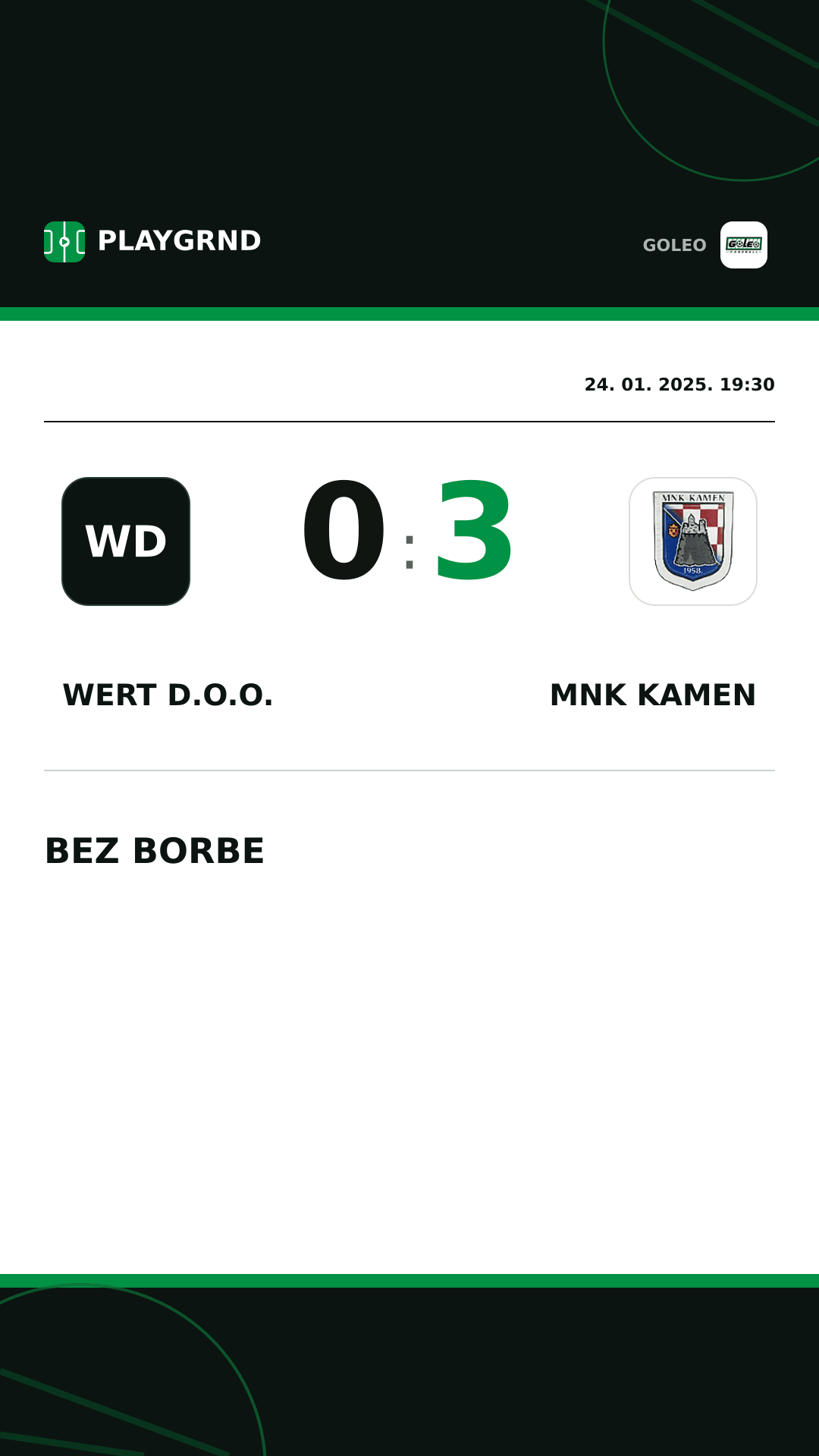 Instagram slika: Wert d.o.o. 0:3 MNK Kamen