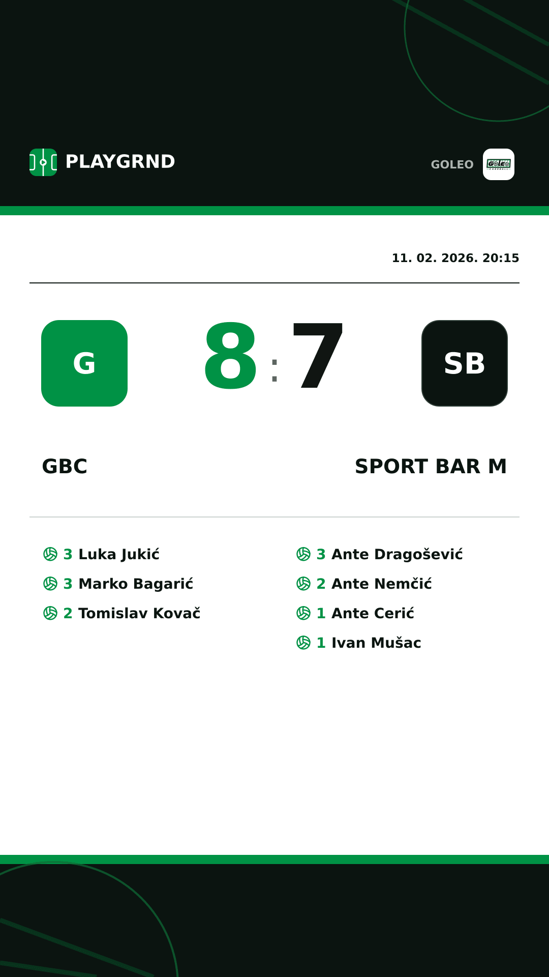 Instagram slika: GBC 8:7 Sport bar M