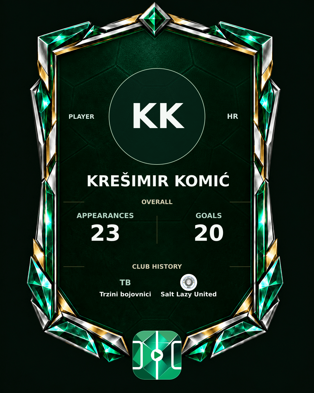 Krešimir Komić's PLAYGRND profile graphic